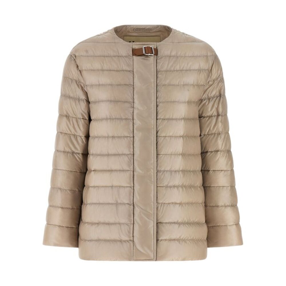 Herno Women Leather Strap Down Jacket
